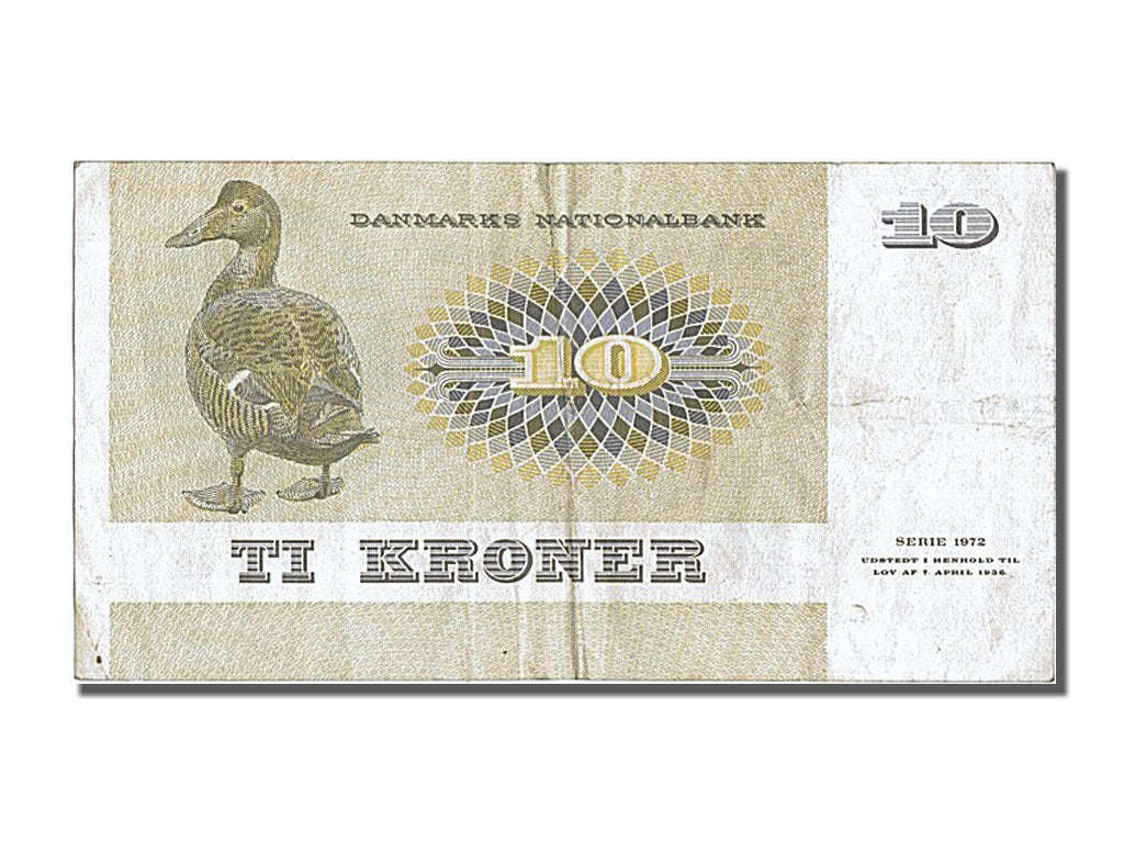 Billete, 10 Kroner, Dinamarca, MBC+