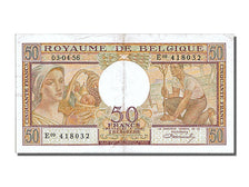 Belgium, 50 Francs, 1956, KM #133b, 1956-04-03, AU(55-58), E09