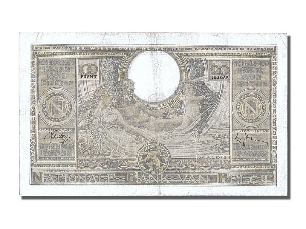 Belgique, 100 Francs - 20 Belgas