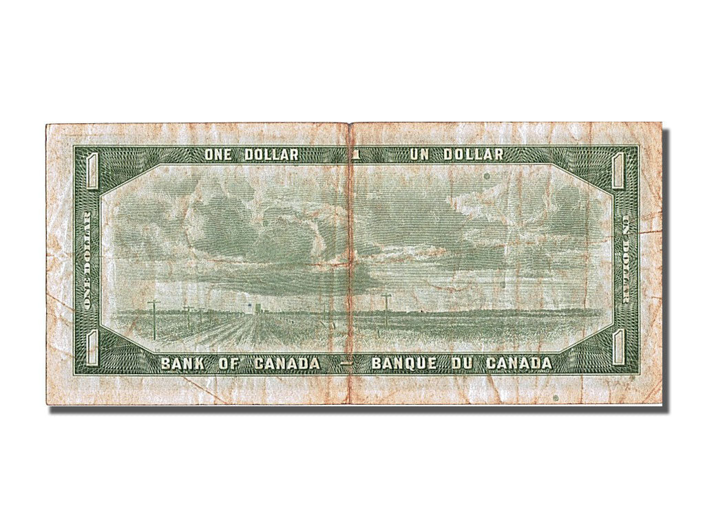 Canada, 1 Dollar, 1954, KM #74a, AU(50-53), D/M