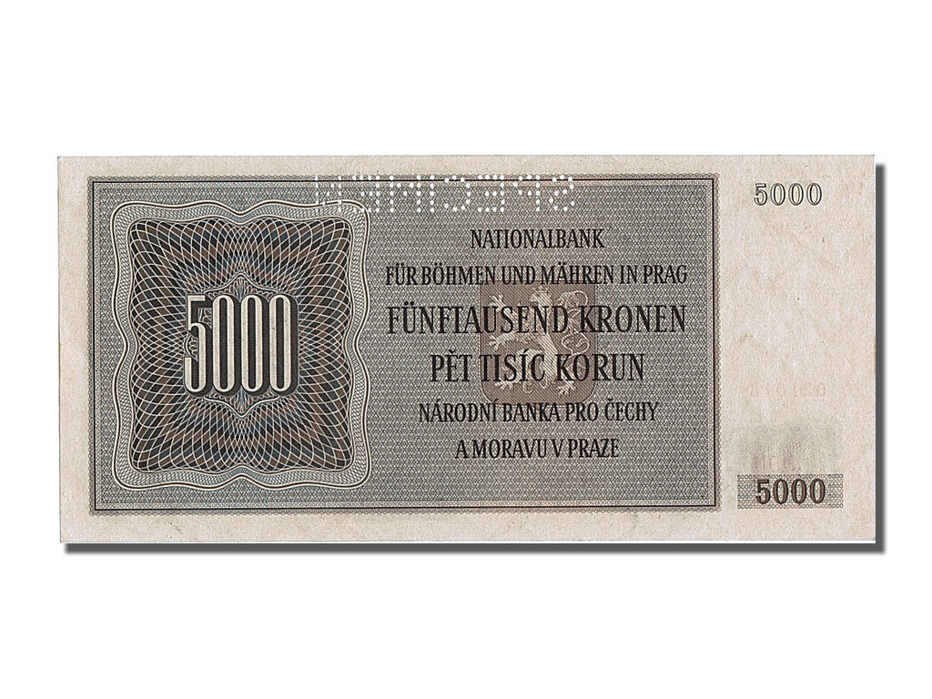 Banknote, Czechoslovakia, 5000 Korun, 1944, 1944-02-24, UNC(63)
