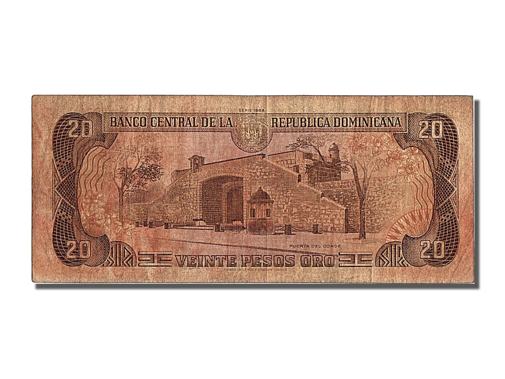 Banknote, Dominican Republic, 20 Pesos Oro, 1988, EF(40-45)