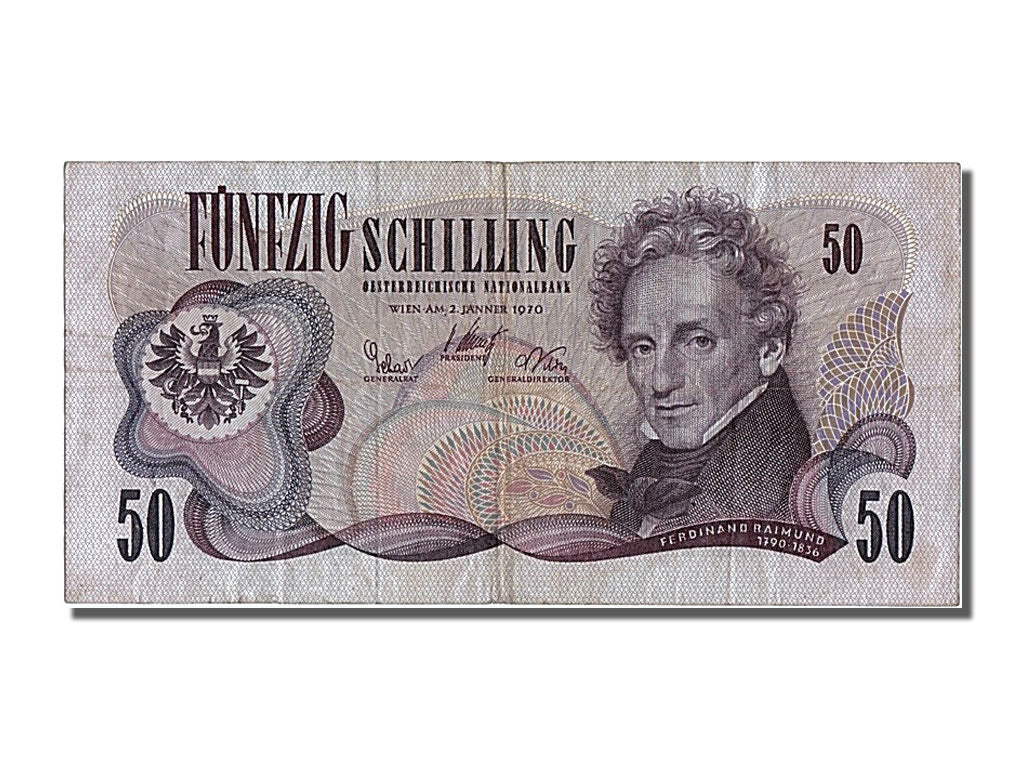 Banconote, Austria, 50 Schilling, 1970, 1970-01-01, BB