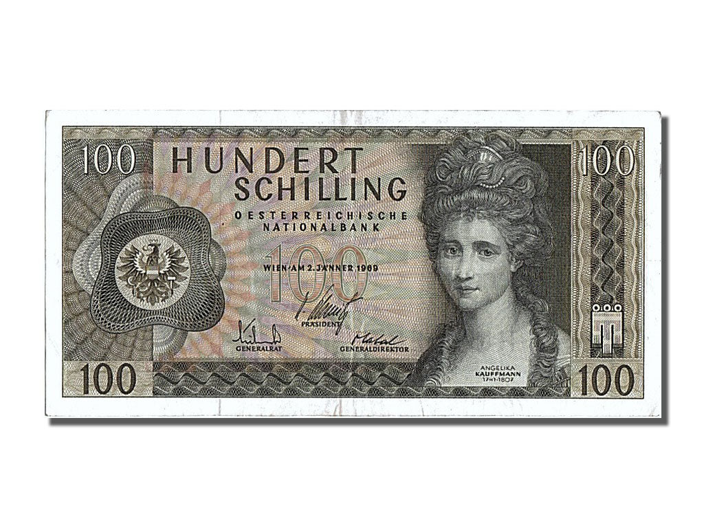 Geldschein, Österreich, 100 Schilling, 1969, 1969-01-01, VZ