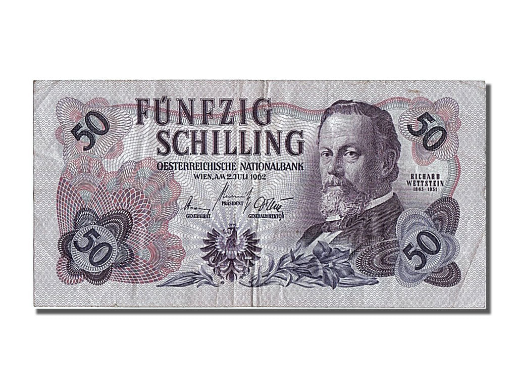 Austria, 50 Schilling, 1962, KM #137a, 1962-07-02, EF(40-45), CA