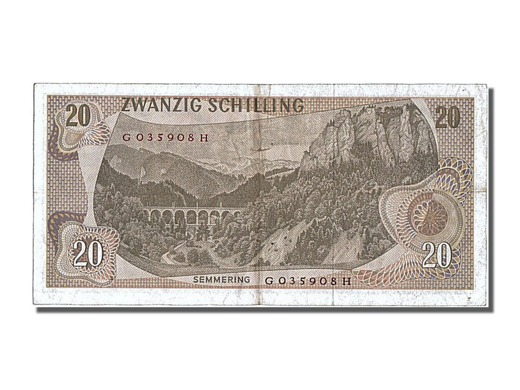 Banknote, Austria, 20 Schilling, 1967, 1967-07-02, AU(50-53)