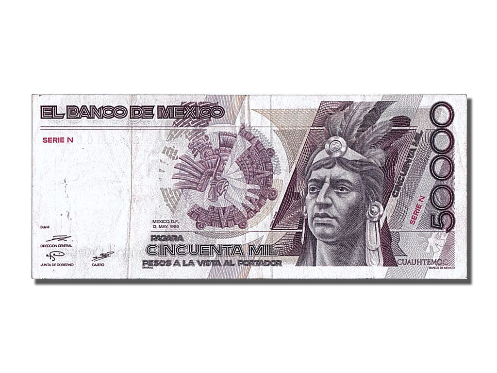 Mexico, 50 000 Pesos, 1986, 1986-05-15, EF(40-45), SA860828