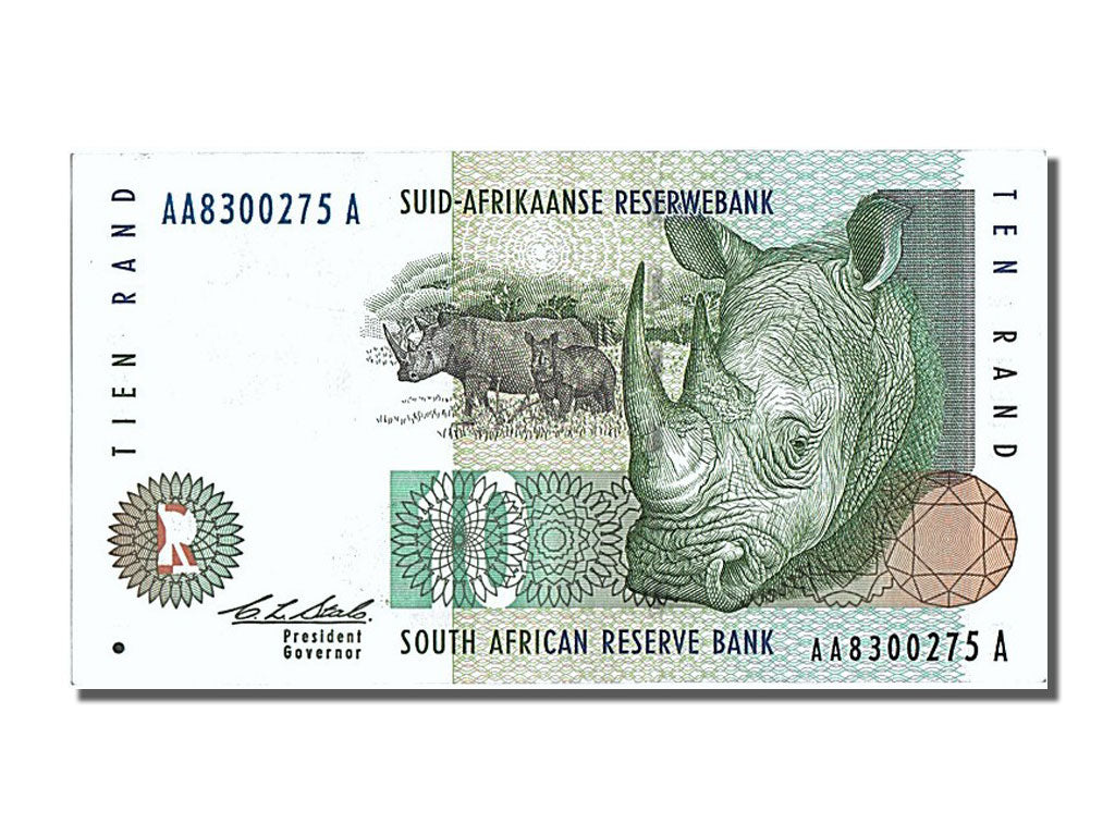 South Africa, 10 Rand, 1993, KM #123a, UNC(63), AA8300275A