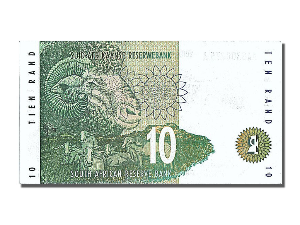 South Africa, 10 Rand, 1993, KM #123a, UNC(63), AA8300275A