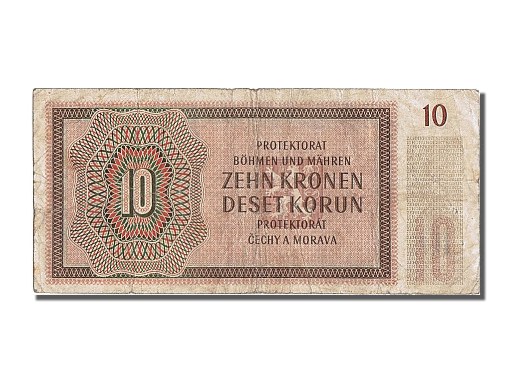 Czech Republic, 10 Korun, 1942, 1942-07-08, EF(40-45), 10N