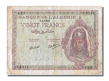 Algeria, 20 Francs, 1945, KM #92b, 1945-05-07, EF(40-45), S2241