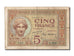 Biljet, Madagascar, 5 Francs, TTB