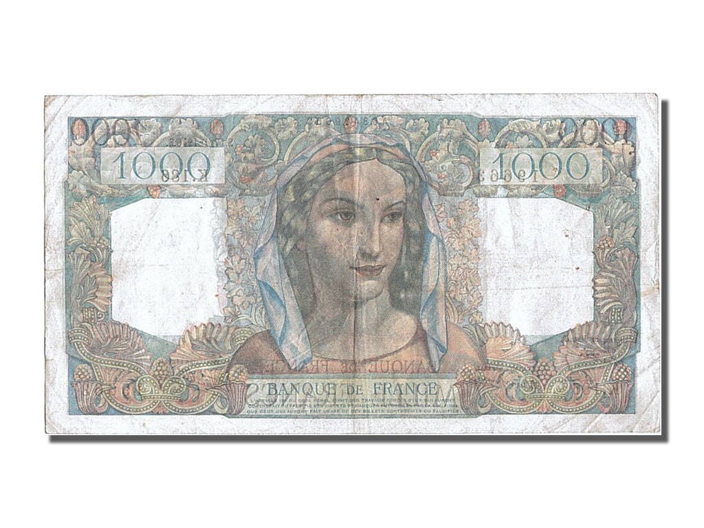 France, 1000 Francs, 1 000 F 1945-1950 ''Minerve et Hercule'', 1946, KM #130a,..