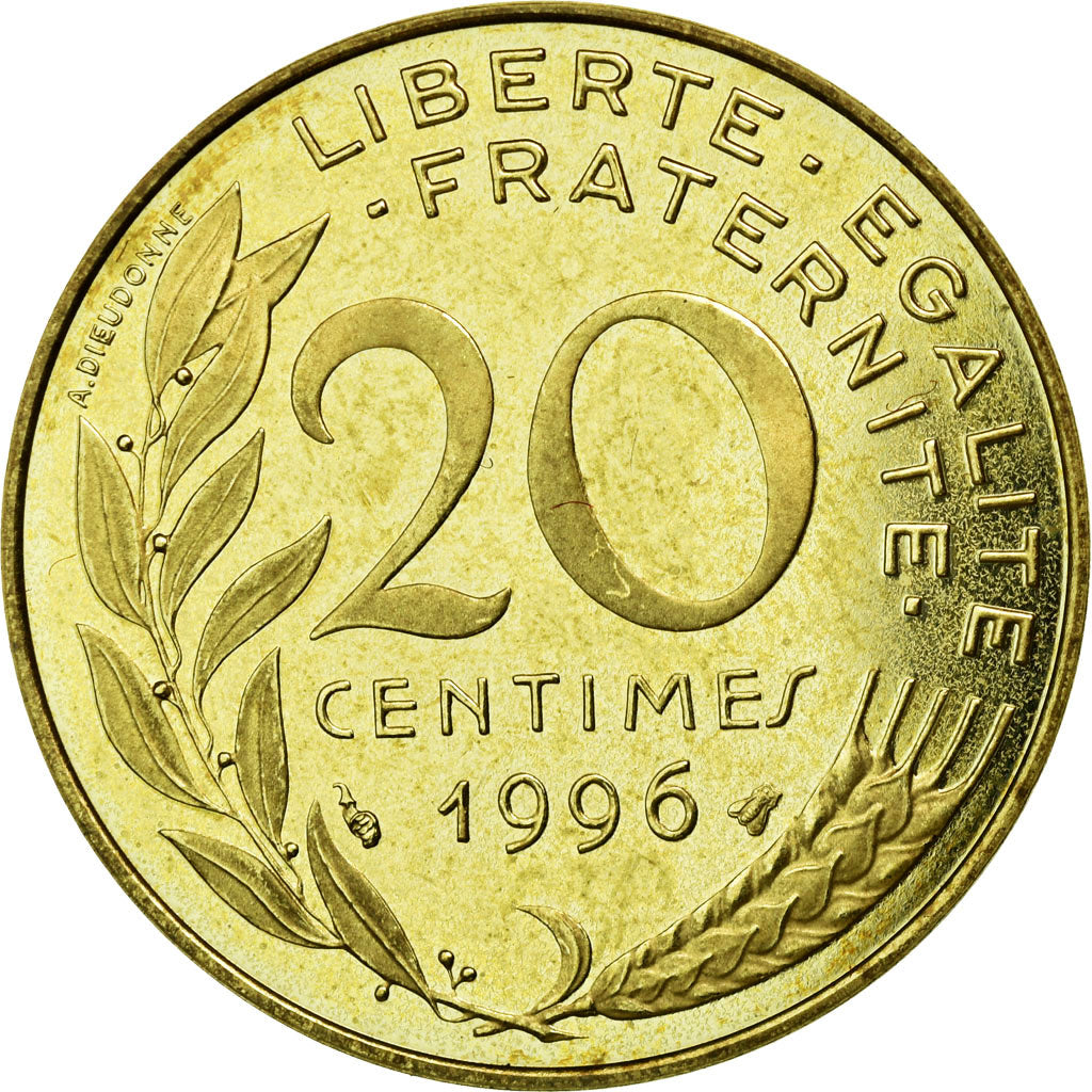 Monnaie, France, Marianne, 20 Centimes, 1996, FDC, Aluminum-Bronze, Gadoury:332a