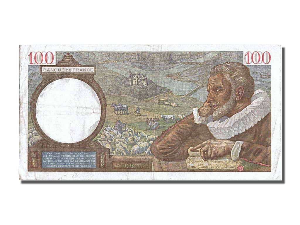 France, 100 Francs, 100 F 1939-1942 ''Sully'', 1941, KM #94, 1941-02-20,...