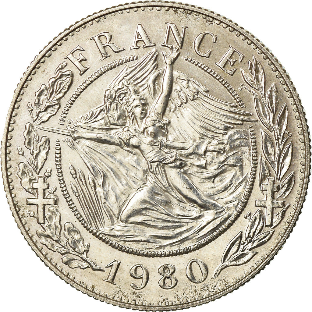 Francia, medalla, Général De Gaulle, Politics, Society, War, 1980, Santucci