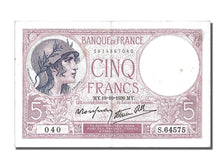 France, 5 Francs, 5 F 1917-1940 ''Violet'', 1939, KM #83, 1939-10-19,...