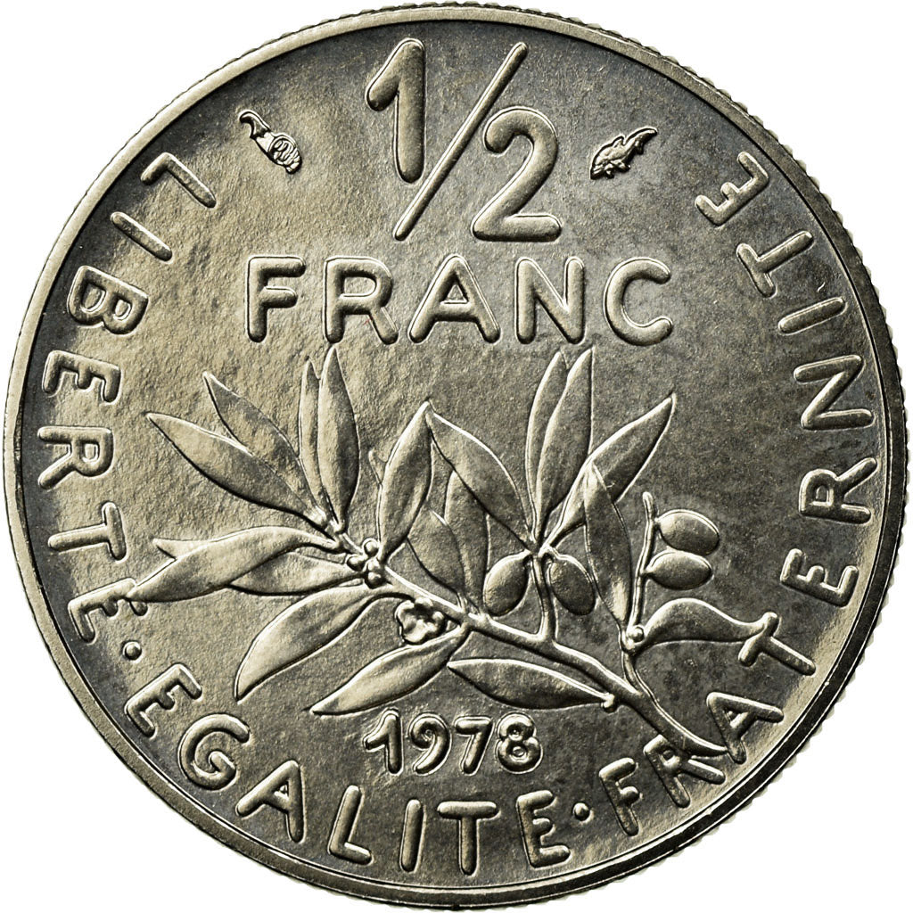 Monnaie, France, Semeuse, 1/2 Franc, 1978, FDC, Nickel, Gadoury:429