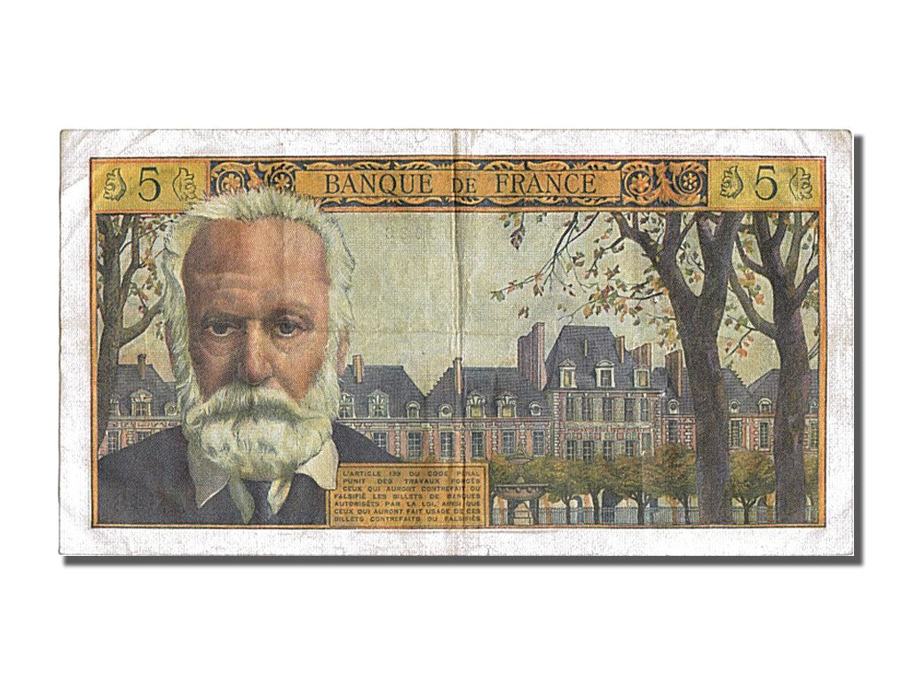 France, 5 Nouveaux Francs, 5 NF 1959-1965 ''Victor Hugo'', 1965, KM #141a,...