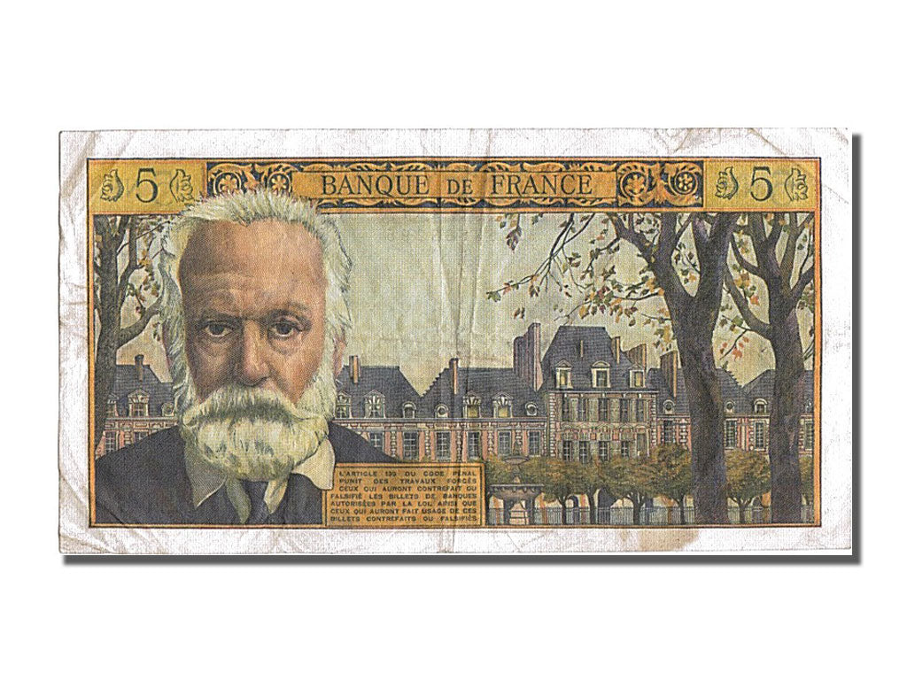 France, 5 Nouveaux Francs, 5 NF 1959-1965 ''Victor Hugo'', 1965, KM #141a,...