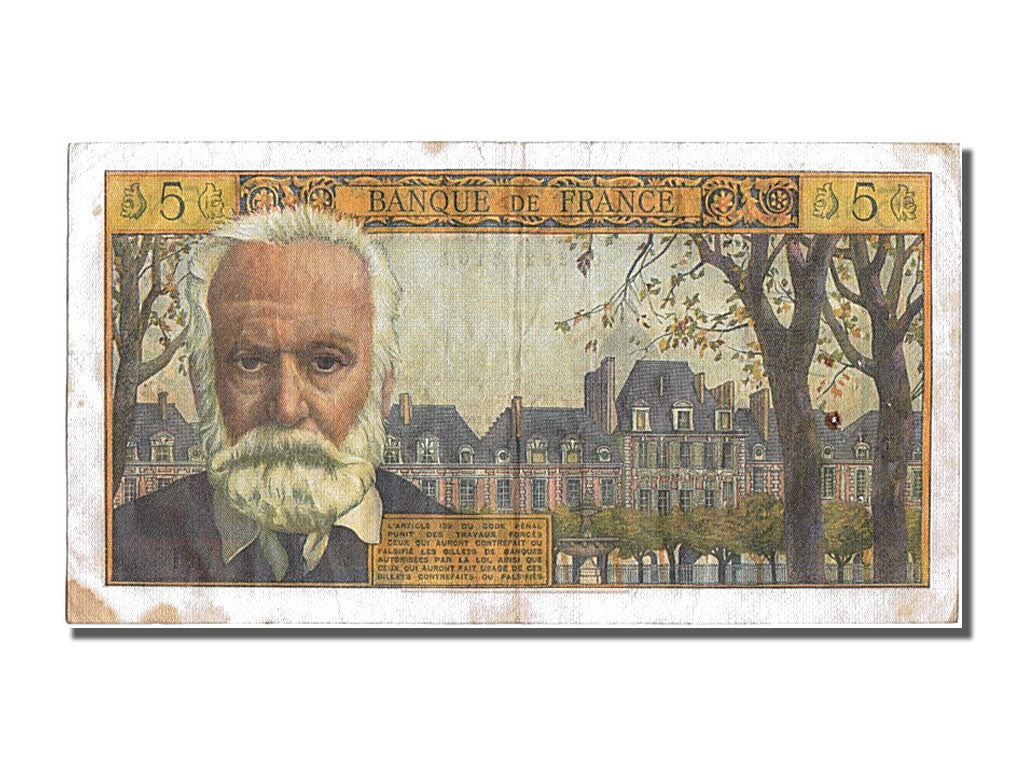 Francia, 5 Nouveaux Francs, 5 NF 1959-1965 ''Victor Hugo'', 1965, KM:141a, 19...
