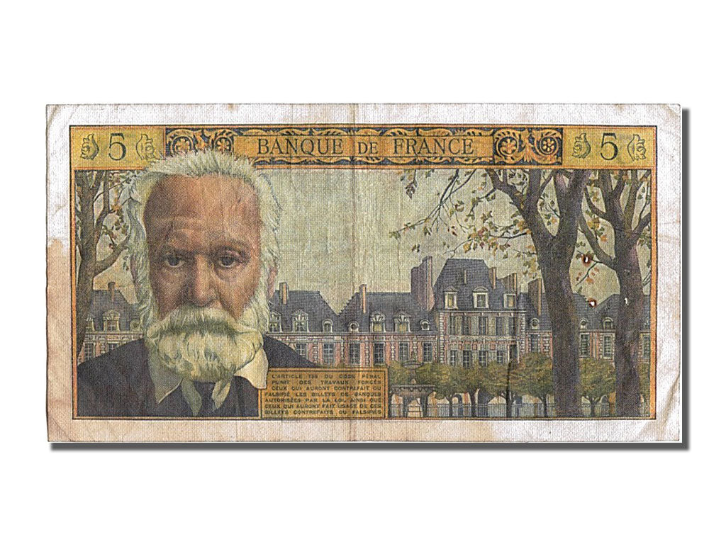 France, 5 Nouveaux Francs, 5 NF 1959-1965 ''Victor Hugo'', 1965, KM #141a,...