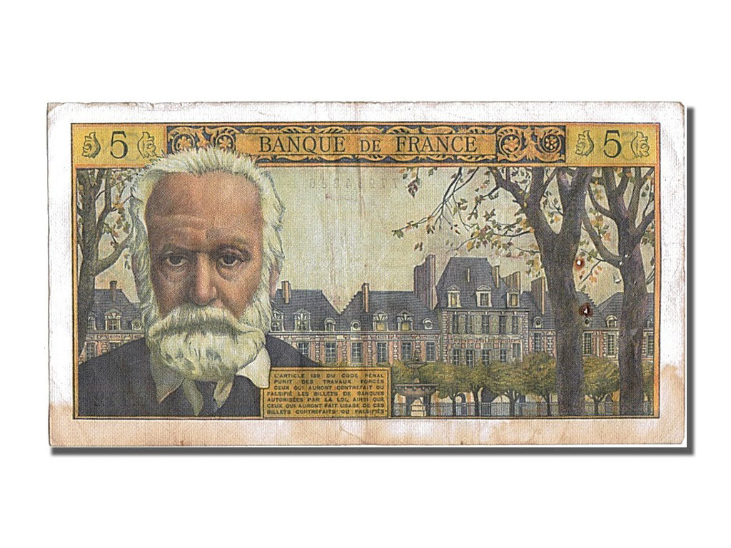 France, 5 Nouveaux Francs, 5 NF 1959-1965 ''Victor Hugo'', 1964, KM #141a,...