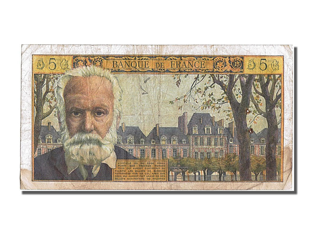 France, 5 Nouveaux Francs, 5 NF 1959-1965 ''Victor Hugo'', 1964, KM #141a,...