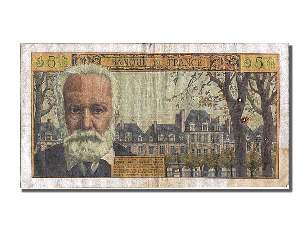 Francia, 5 Nouveaux Francs, 5 NF 1959-1965 ''Victor Hugo'', 1963, KM:141a, 19...