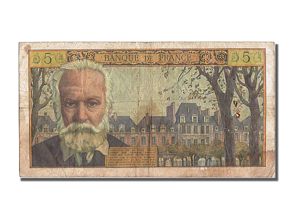 France, 5 Nouveaux Francs, 5 NF 1959-1965 ''Victor Hugo'', 1962, KM #141a,...