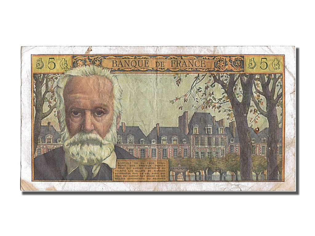 France, 5 Nouveaux Francs, 5 NF 1959-1965 ''Victor Hugo'', 1962, KM #141a,...