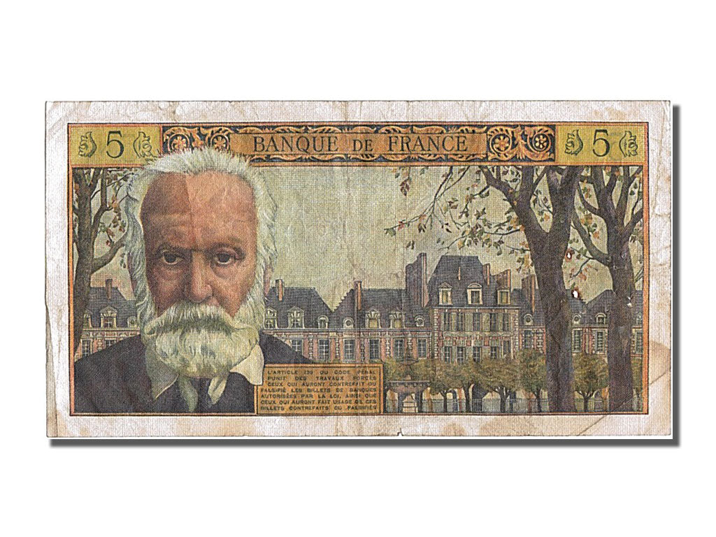 Francia, 5 Nouveaux Francs, 5 NF 1959-1965 ''Victor Hugo'', 1961, KM:141a, 19...