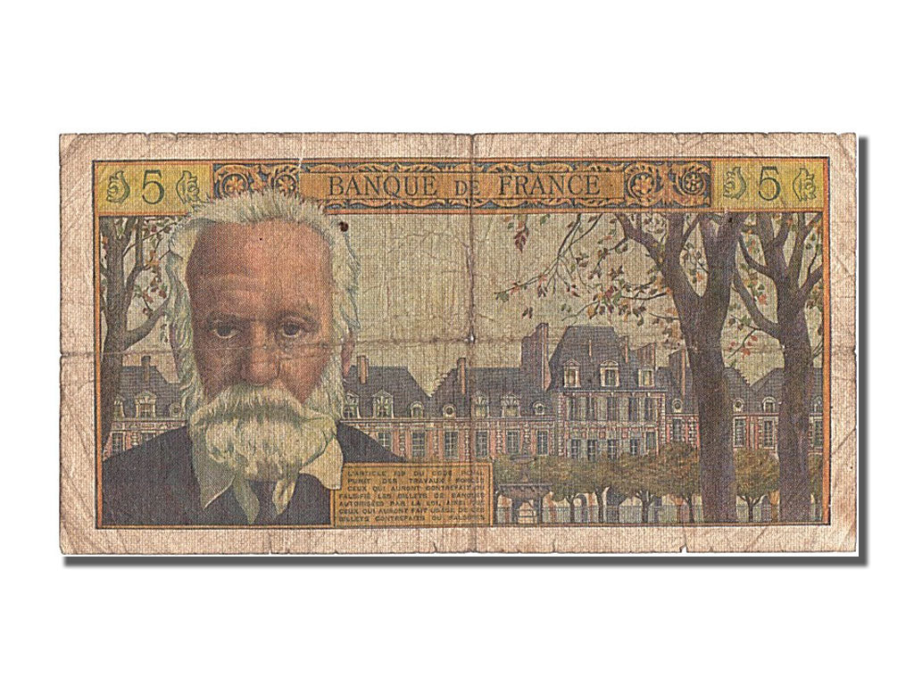 France, 5 Nouveaux Francs, 5 NF 1959-1965 ''Victor Hugo'', 1959, KM #141a,...