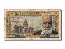 France, 5 Nouveaux Francs, 5 NF 1959-1965 ''Victor Hugo'', 1962, KM #141a,...