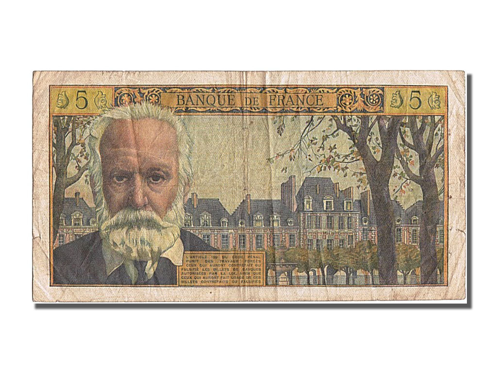 France, 5 Nouveaux Francs, 5 NF 1959-1965 ''Victor Hugo'', 1962, KM #141a,...