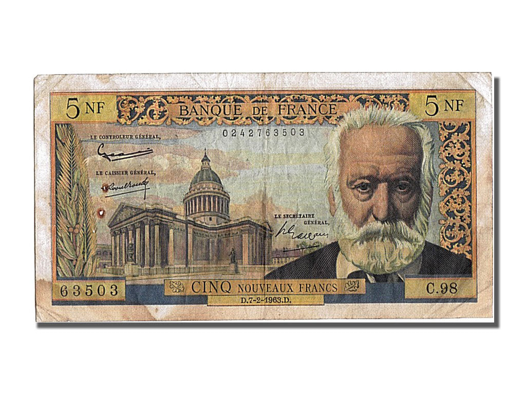 5 Nouveaux Francs type Victor Hugo