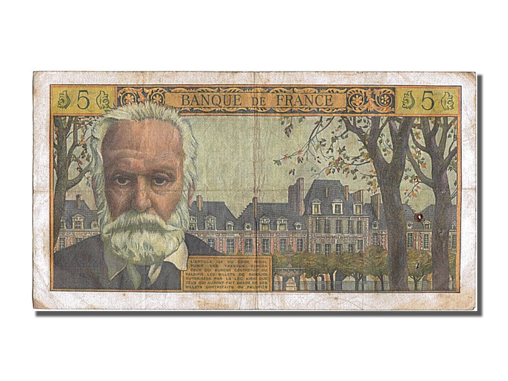 Francia, 5 Nouveaux Francs, 5 NF 1959-1965 ''Victor Hugo'', 1962, KM:141a, 19...