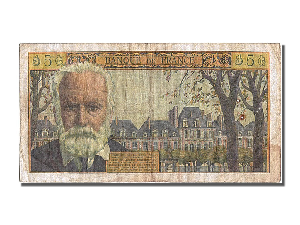 France, 5 Nouveaux Francs, 5 NF 1959-1965 ''Victor Hugo'', 1963, KM #141a,...