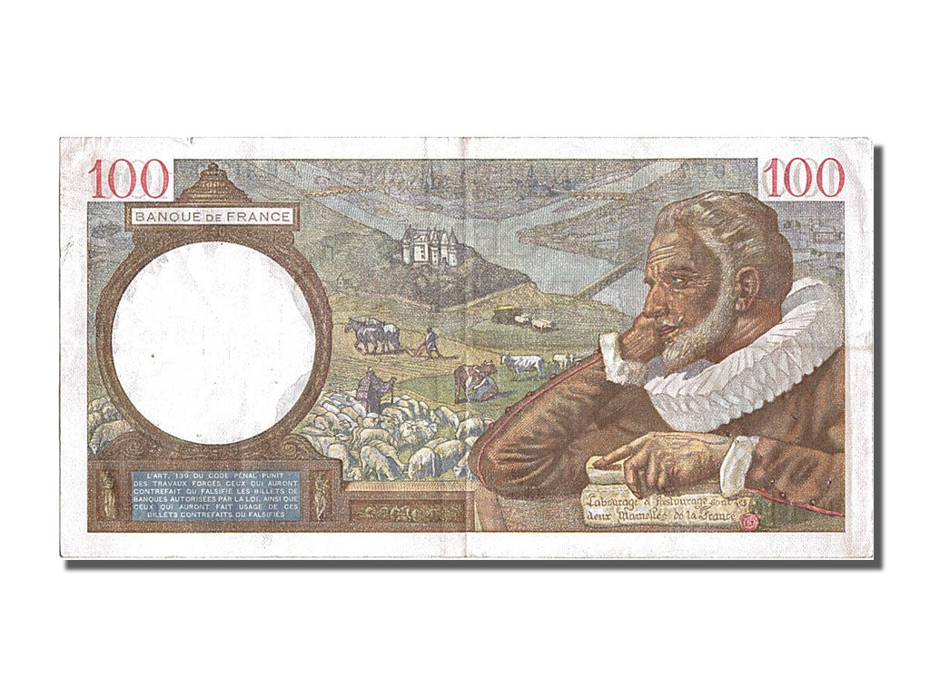 France, 100 Francs, 100 F 1939-1942 ''Sully'', 1941, KM #94, 1941-04-30,...
