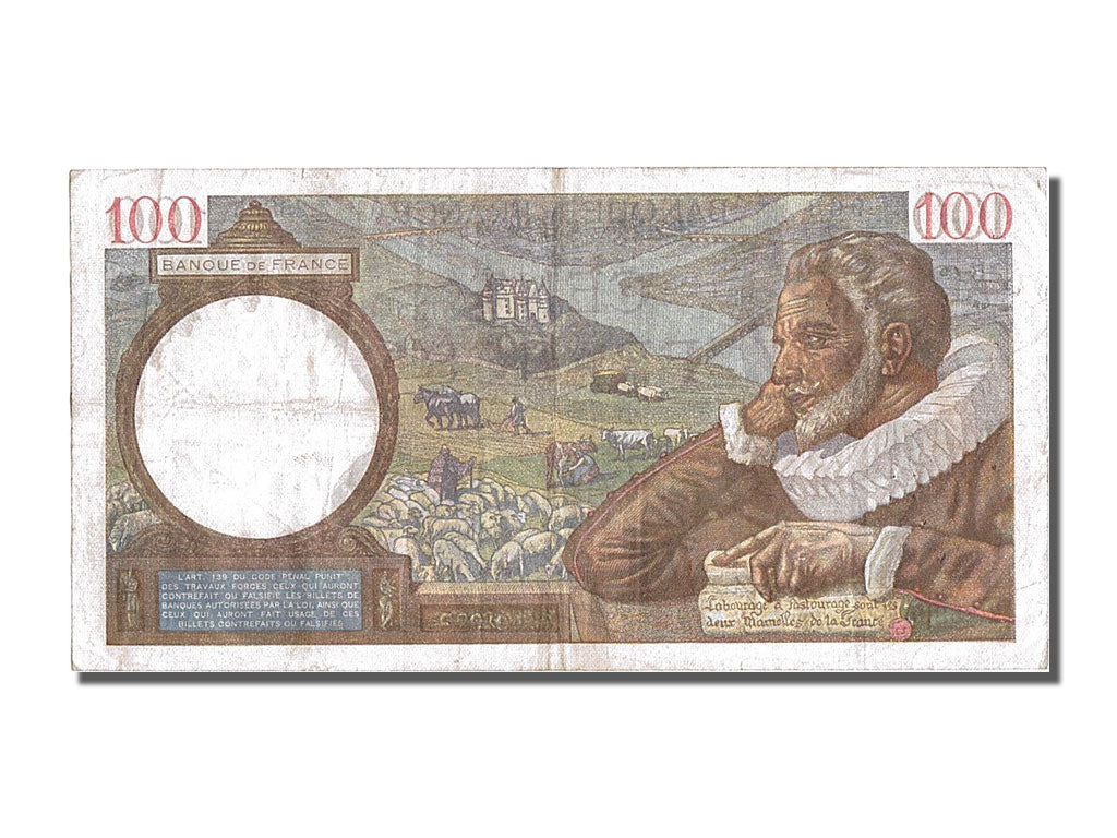 France, 100 Francs, 100 F 1939-1942 ''Sully'', 1941, KM #94, 1941-11-06,...