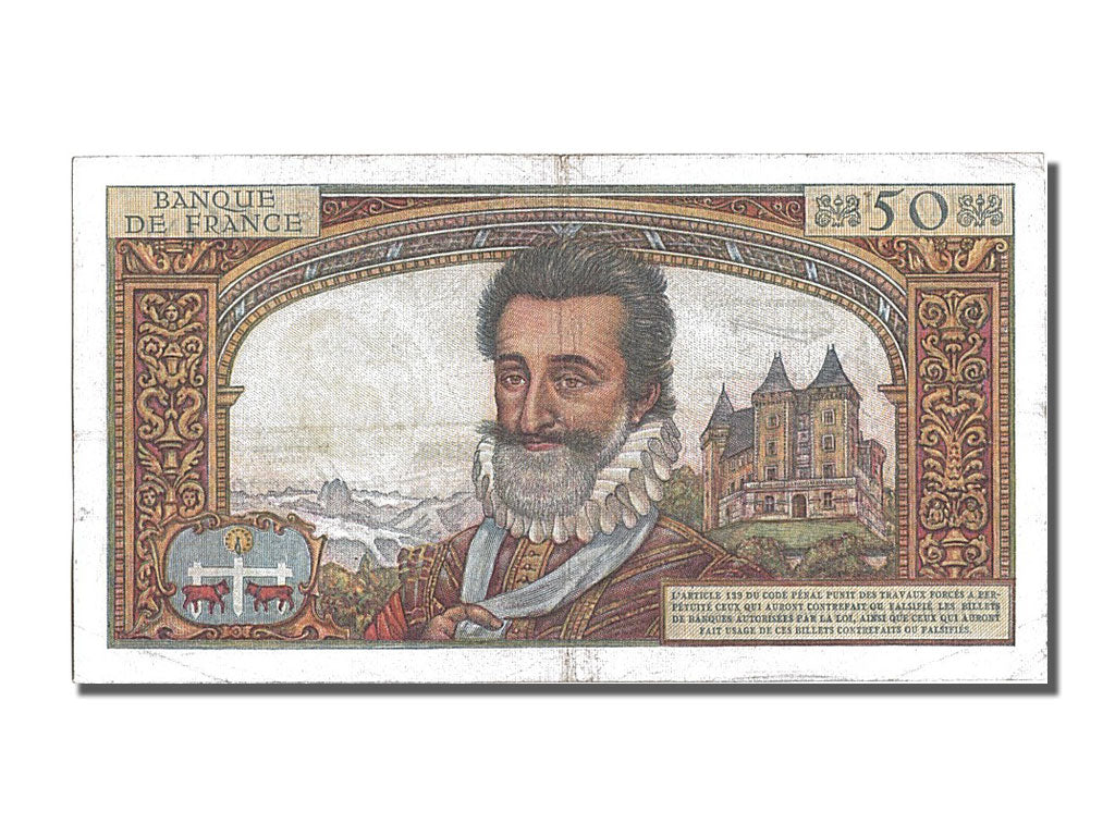 France, 50 Nouveaux Francs, 50 NF 1959-1961 ''Henri IV'', 1959, KM #143a,...