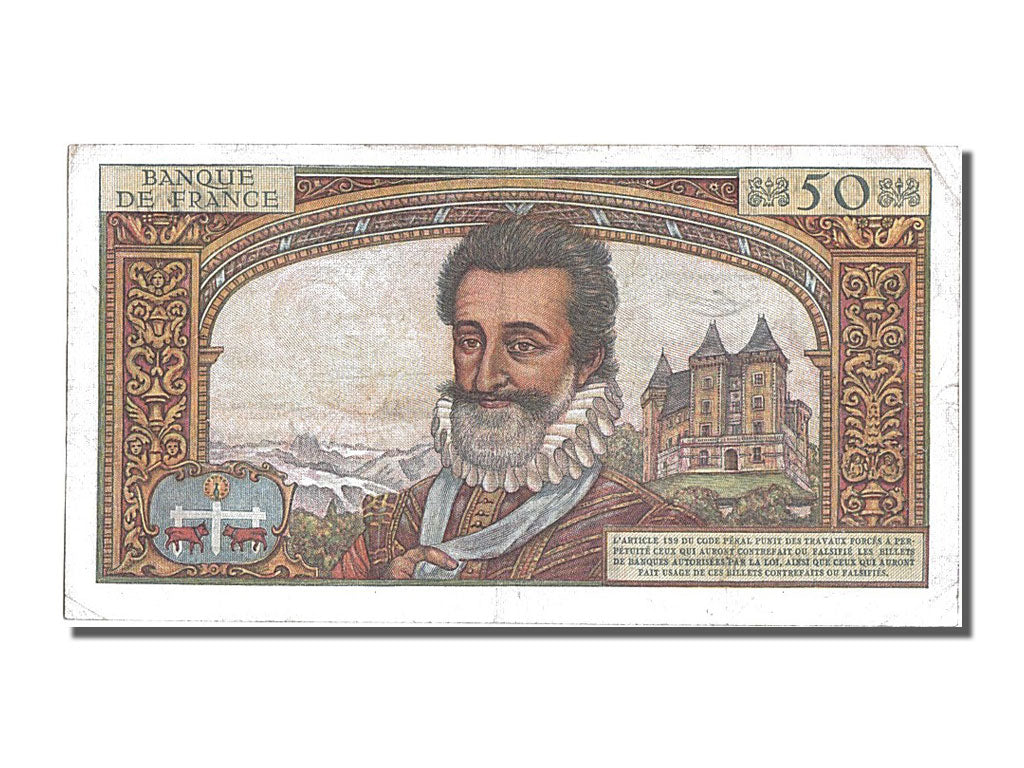 France, 50 Nouveaux Francs, 50 NF 1959-1961 ''Henri IV'', 1959, KM #143a,...