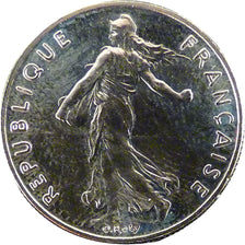 FRANCE, Semeuse, 1/2 Franc, 1988, Paris, KM #931.1, MS(65-70), Nickel, 19.5,...