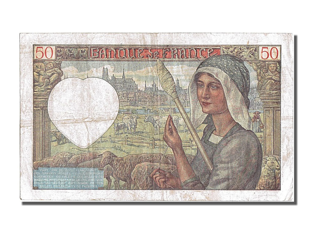 Billet, France, 50 Francs, 50 F 1940-1942 ''Jacques Coeur'', 1940, 1940-09-05