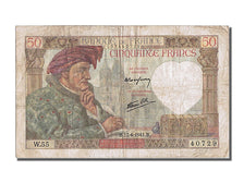 France, 50 Francs, 50 F 1940-1942 ''Jacques Coeur'', 1941, KM #93, 1941-04-17,..