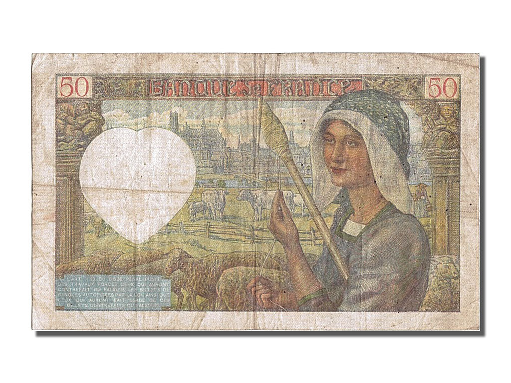 France, 50 Francs, 50 F 1940-1942 ''Jacques Coeur'', 1941, KM #93, 1941-04-17,..