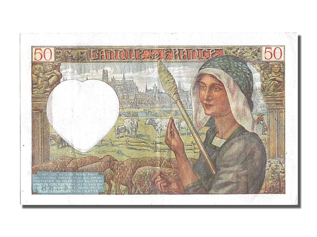 France, 50 Francs, 50 F 1940-1942 ''Jacques Coeur'', 1941, KM #93, 1941-10-02,..