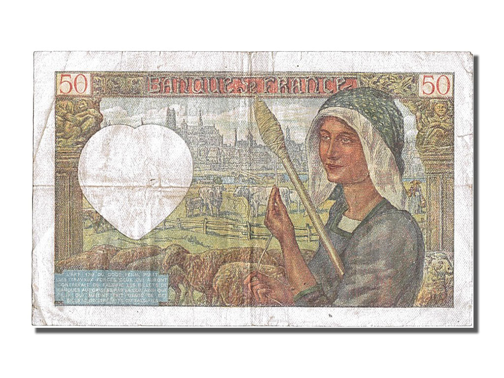 France, 50 Francs, 50 F 1940-1942 ''Jacques Coeur'', 1941, KM #93, 1941-11-20,..