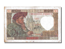France, 50 Francs, 50 F 1940-1942 ''Jacques Coeur'', 1941, KM #93, 1941-12-18,..