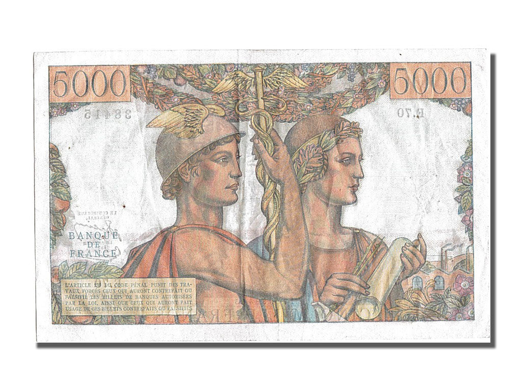 Biljet, Frankrijk, 5000 Francs, 5 000 F 1949-1957 ''Terre et Mer'', 1951, TTB+